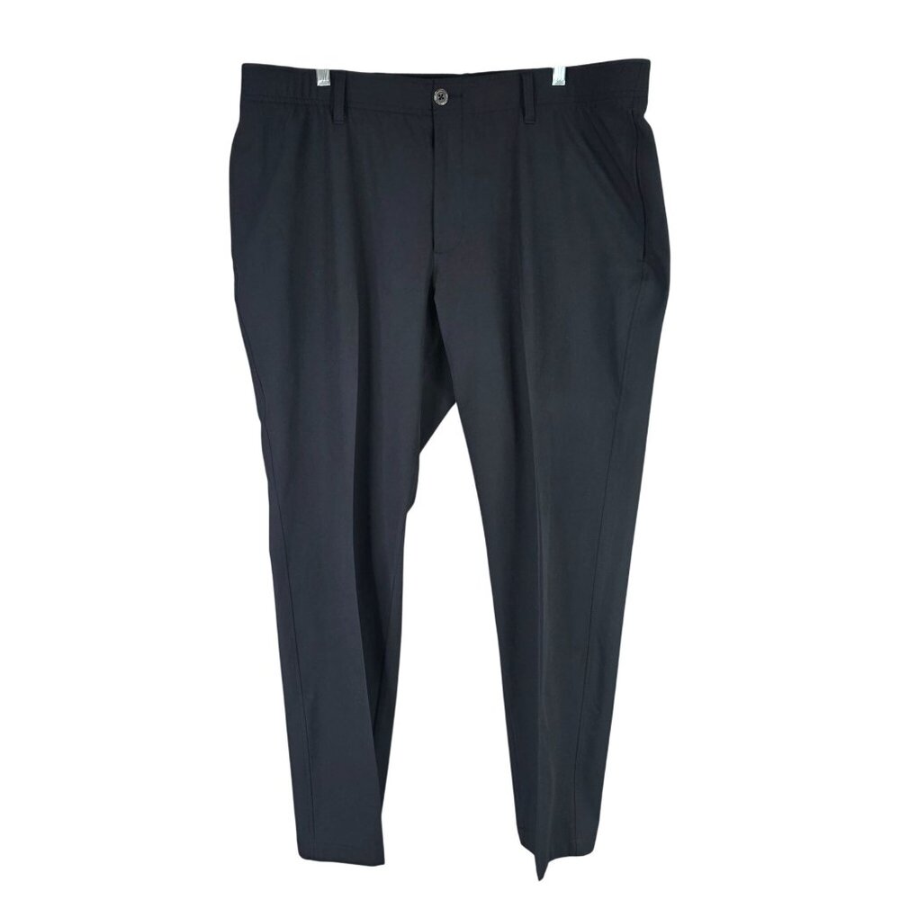 Mens Under Armour Black Athletic Fit Stretch Pants Polyester Blend Size 40X30